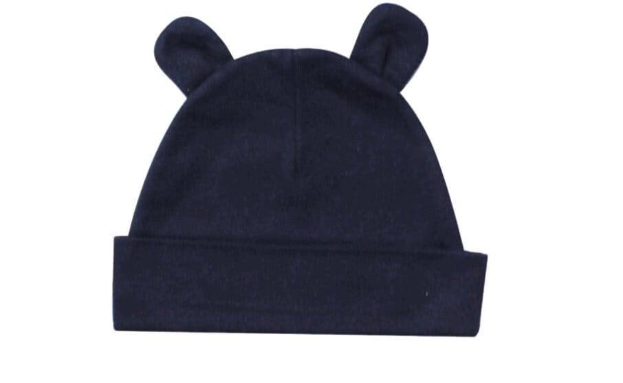 Baby Black Beanie/Hat with Ears - Aygara