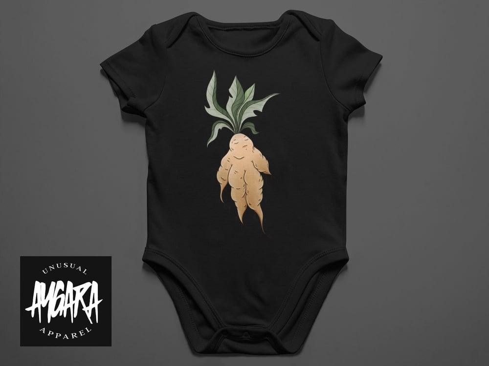 Baby "Botanical Creature" Black Onesie - Aygara