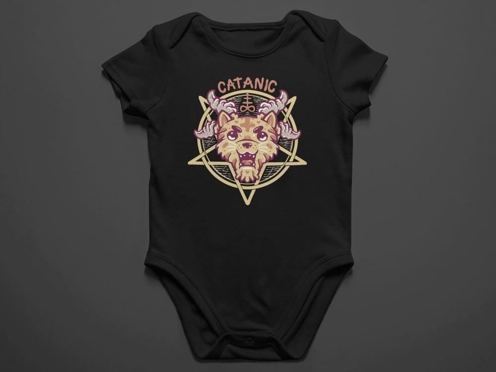 Baby "Catanic" Black Onesie - Aygara