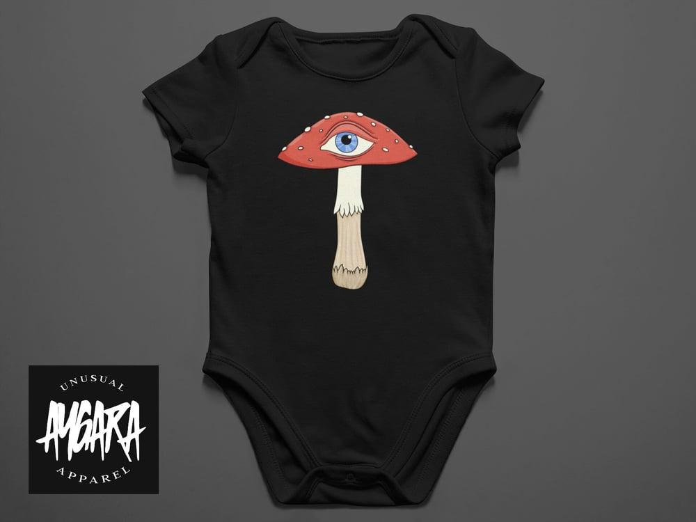 Baby "Mushroom" Black Onesie - Aygara