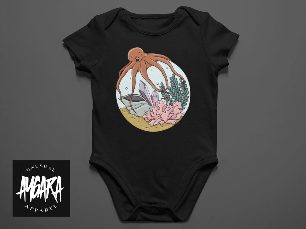 Baby "Ocean/Shells" Black Onesie - Aygara