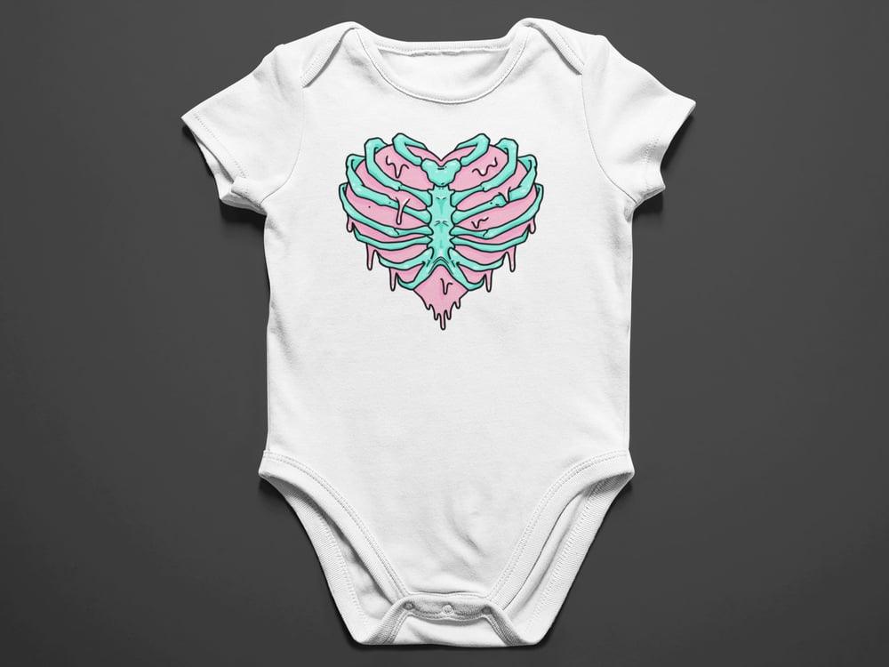 Baby "Rib Cage/Heart' Black or White Onesie - Aygara