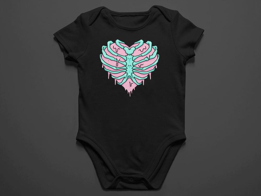 Baby "Rib Cage/Heart' Black or White Onesie - Aygara