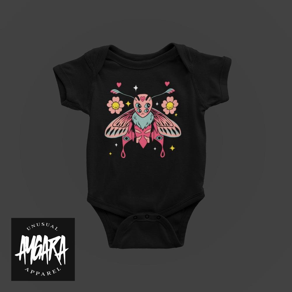 Baby "Trippy Creature" Black Onesie - Aygara