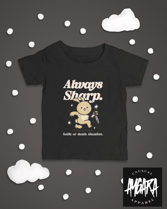 Baby-Youth "Always Sharp" Black Onesie/T-Shirt - Aygara