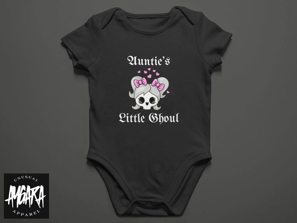 Baby-Youth "Auntie's Little Ghoul" Black Onesie/T-Shirt - Aygara