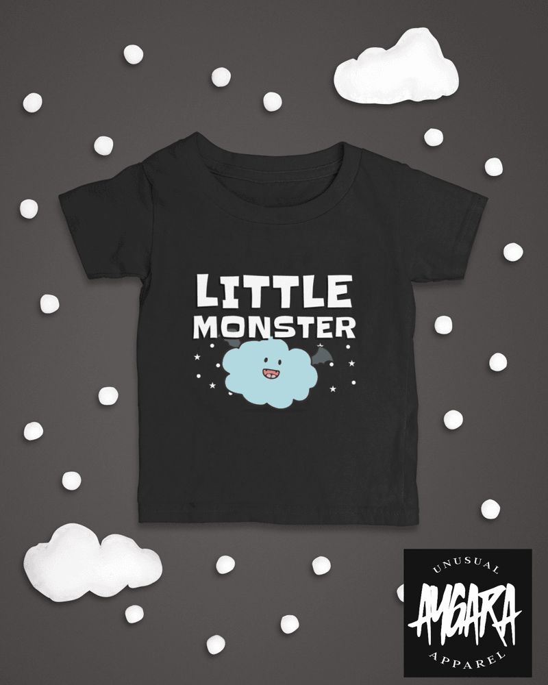 Baby-Youth "Bat Little Monster" Black Onesie/T-Shirt - Aygara