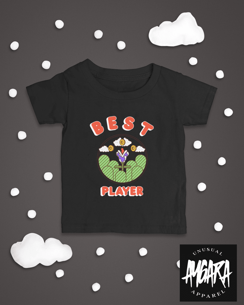 Baby-Youth "Best Player" Black Onesie/T-Shirt - Aygara