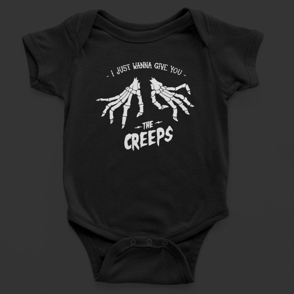 Baby-Youth "Creeps" Black Onesie/T-Shirt - Aygara