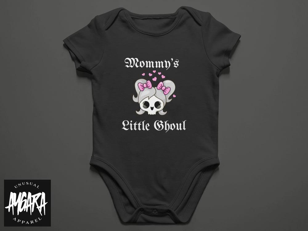 Baby-Youth "Daddy/Mommy's Little Ghoul" Black Onesie/T-Shirt - Aygara