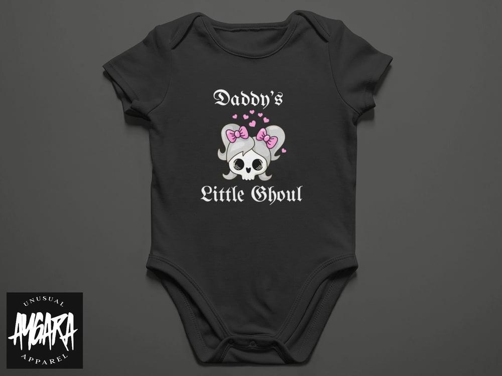 Baby-Youth "Daddy/Mommy's Little Ghoul" Black Onesie/T-Shirt - Aygara