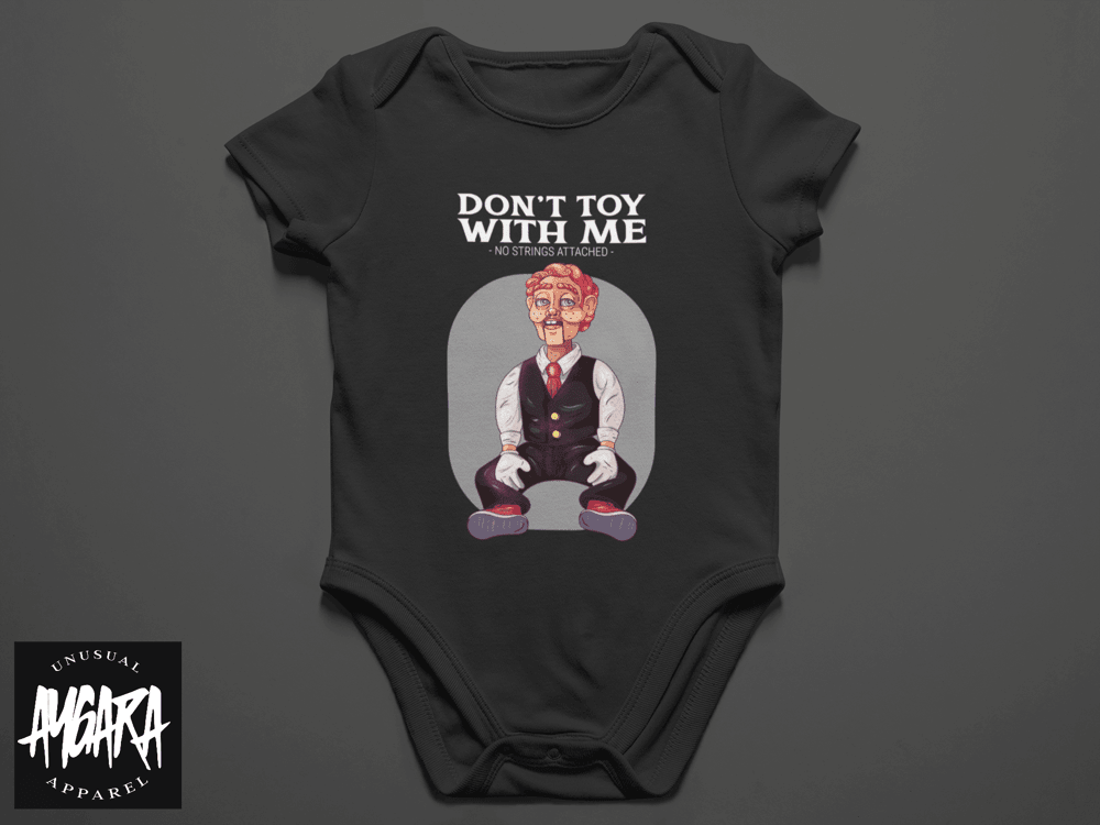 Baby-Youth "Don't Toy with Me" Black Onesie/T-Shirt - Aygara