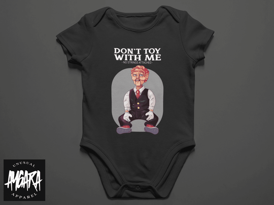 Baby-Youth "Don't Toy with Me" Black Onesie/T-Shirt - Aygara