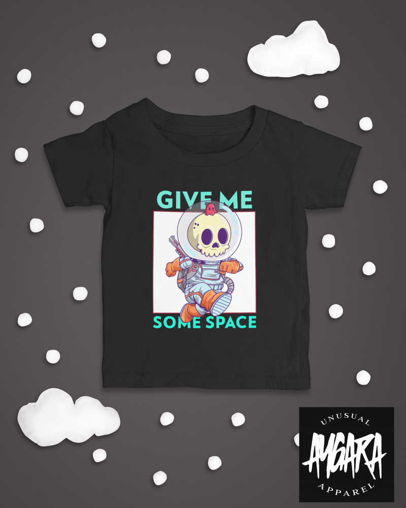 Baby-Youth "Give Me Some Space" Black Onesie/T-Shirt - Aygara