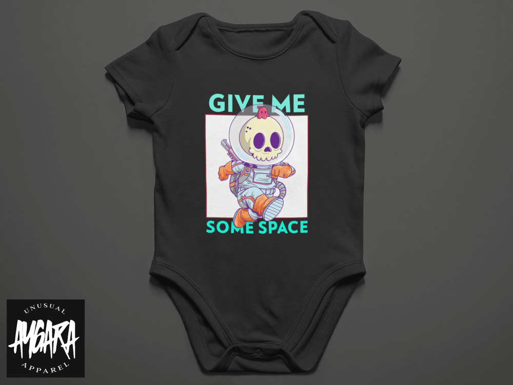 Baby-Youth "Give Me Some Space" Black Onesie/T-Shirt - Aygara