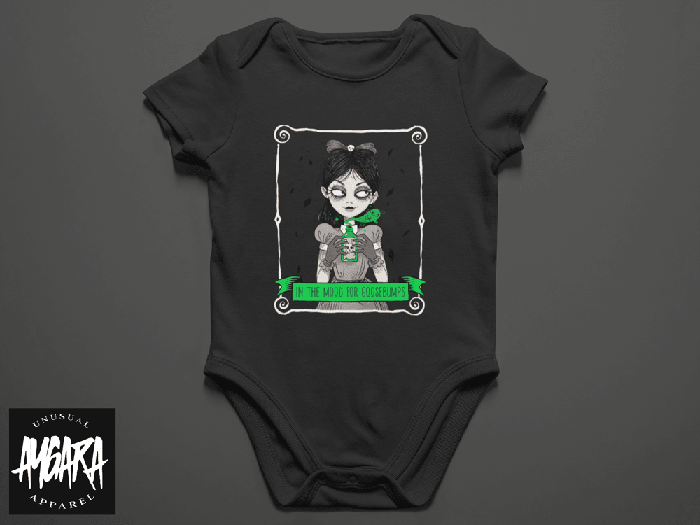 Baby-Youth "Goosebumps" Black Onesie/T-Shirt - Aygara