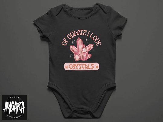 Baby-Youth "Love Crystals" Black Onesie/T-Shirt - Aygara