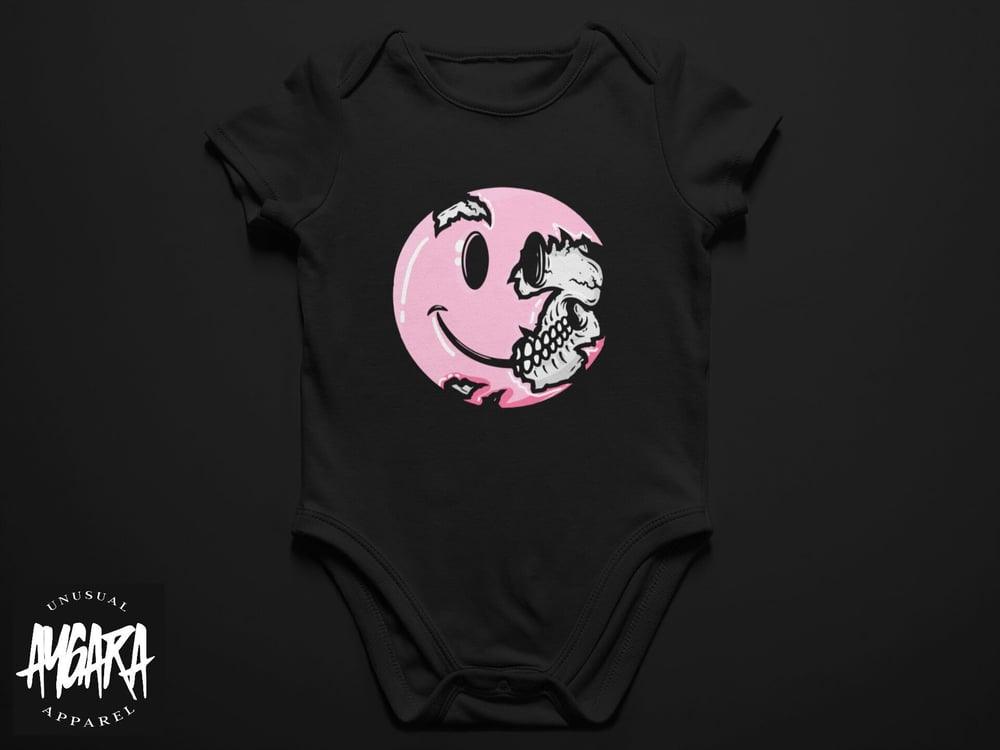 Baby-Youth Pink Smiley Onesie/T-Shirt - Aygara