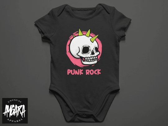 Baby-Youth "Punk Rock" Black Onesie/T-Shirt - Aygara