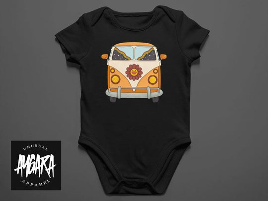 Baby-Youth "Retro Van" Black Onesie/T-Shirt - Aygara