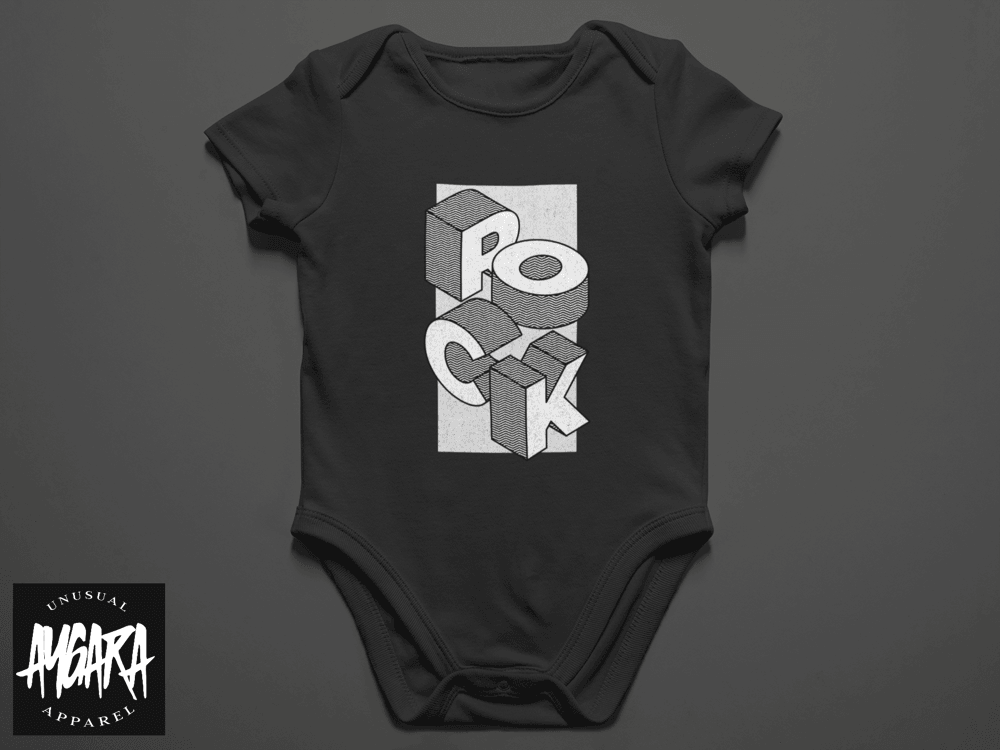 Baby-Youth "ROCK" Black Onesie/T-Shirt - Aygara