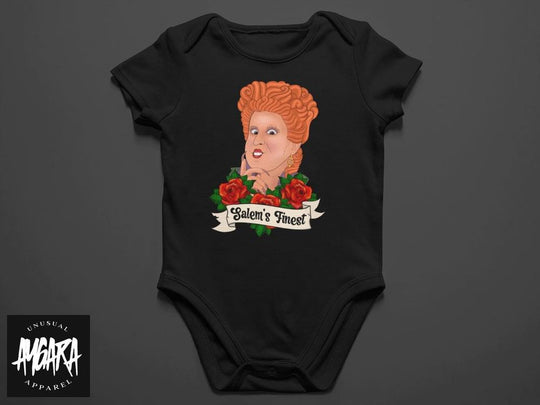 Baby-Youth "Salem's Finest" Black Onesie/T-Shirt - Aygara