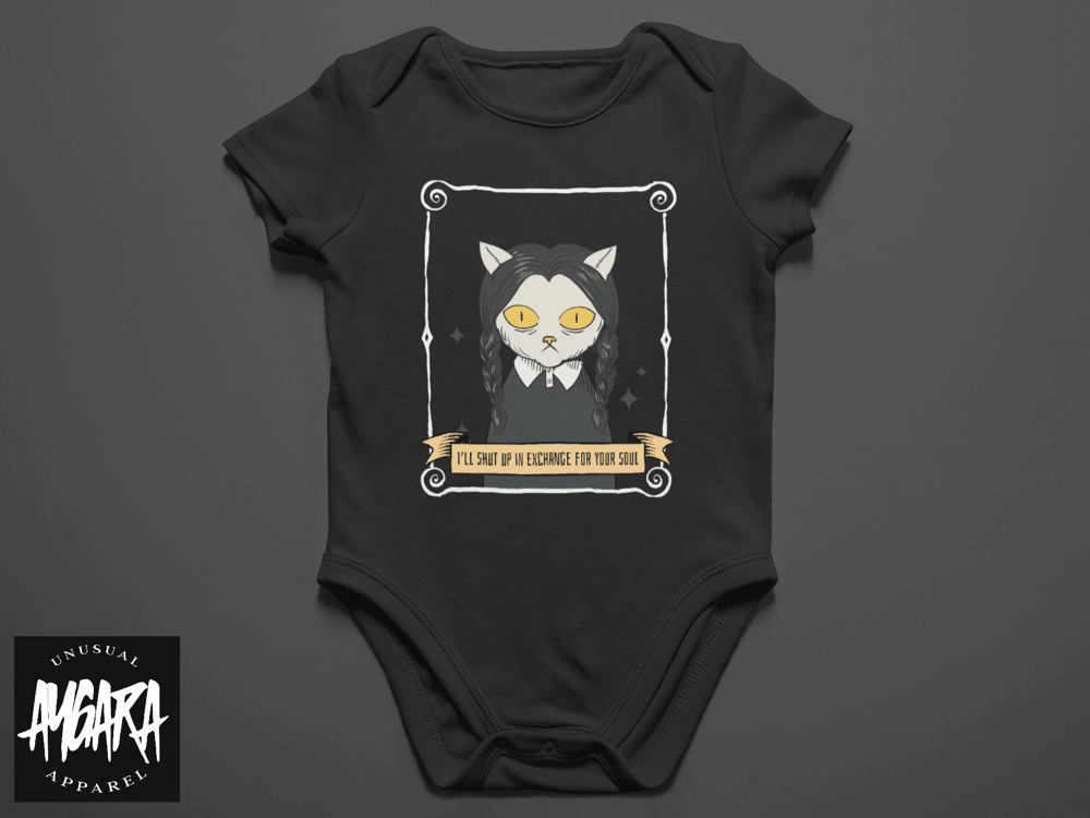 Baby-Youth "Shut Up Exchange" Black Onesie/T-Shirt - Aygara