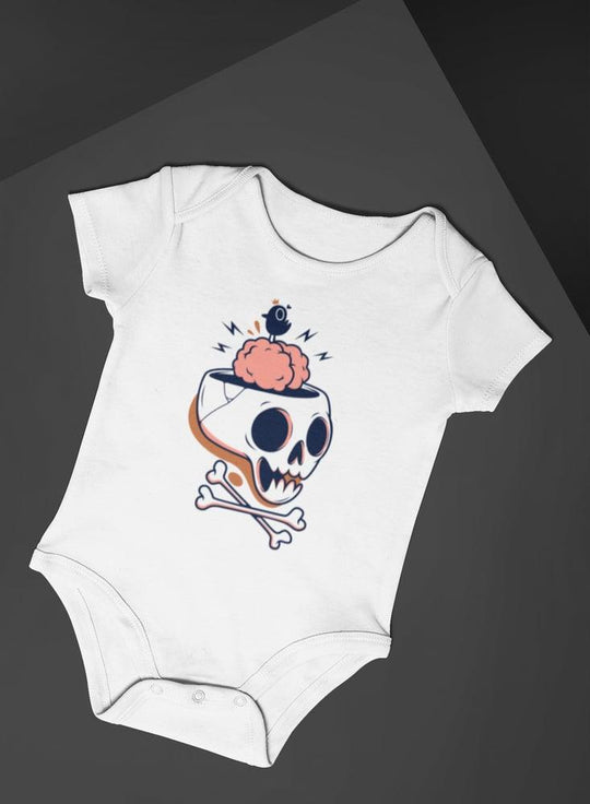 Baby-Youth "Skull/Brain" Onesie/T-Shirt in Black or White - Aygara