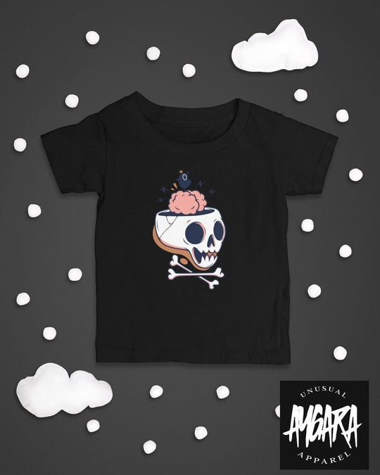 Baby-Youth "Skull/Brain" Onesie/T-Shirt in Black or White - Aygara