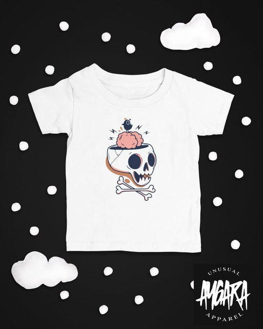 Baby-Youth "Skull/Brain" Onesie/T-Shirt in Black or White - Aygara