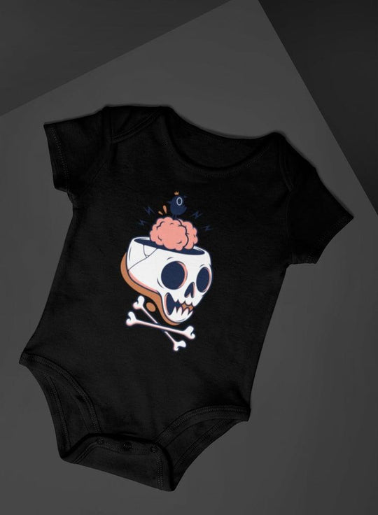 Baby-Youth "Skull/Brain" Onesie/T-Shirt in Black or White - Aygara