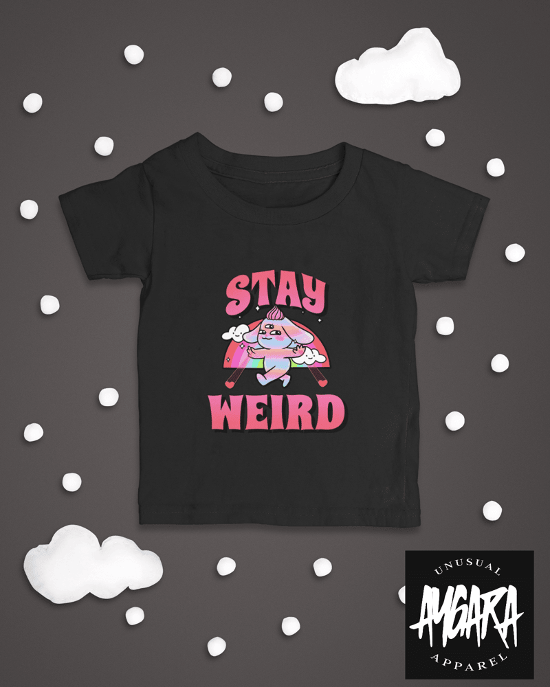 Baby-Youth "Stay Weird" Black Onesie/T-Shirt - Aygara