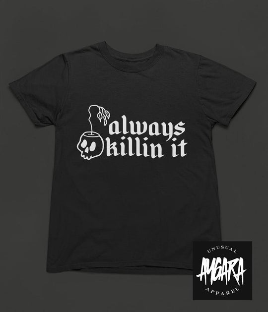 Black 'Always Killin' It' Adult T-Shirt - Aygara