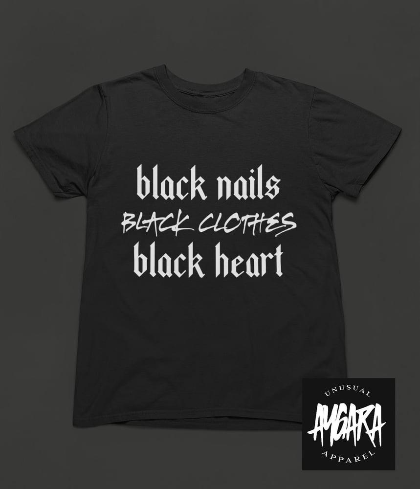 Black 'Black Nails...' Adult T-Shirt - Aygara