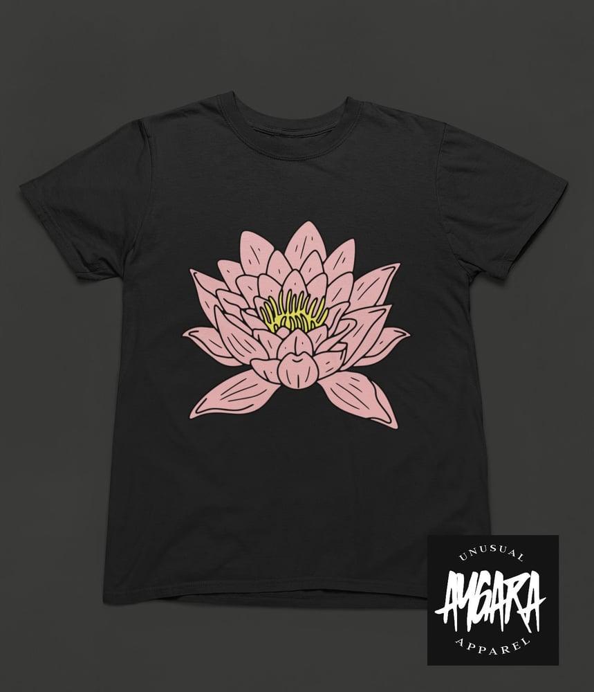 Black 'Floral' Adult T-Shirt - Aygara