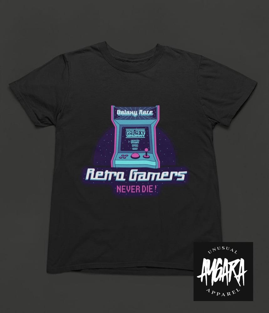 Black 'Retro Gamers' Adult T-Shirt - Aygara