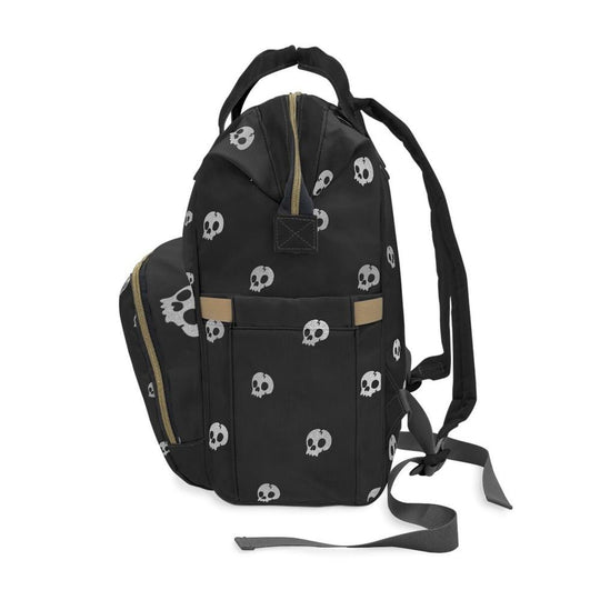 Black Skulls Diaper Baby Bag - Aygara