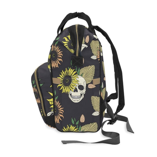 Floral Skull Baby Diaper Bag - Aygara