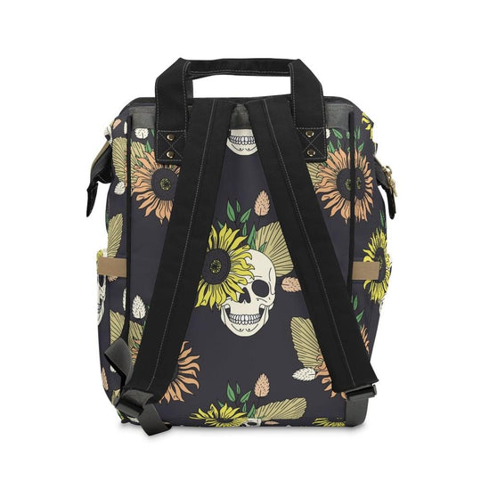 Floral Skull Baby Diaper Bag - Aygara