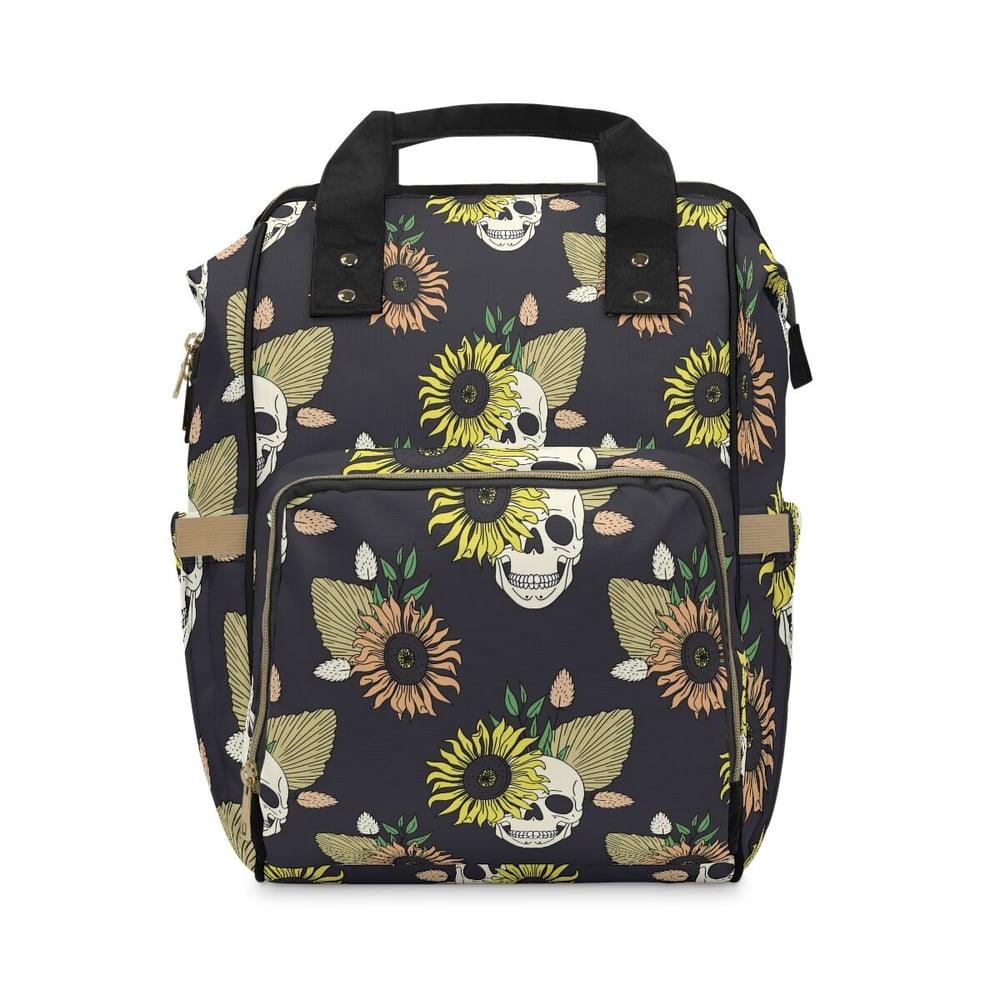 Floral Skull Baby Diaper Bag - Aygara