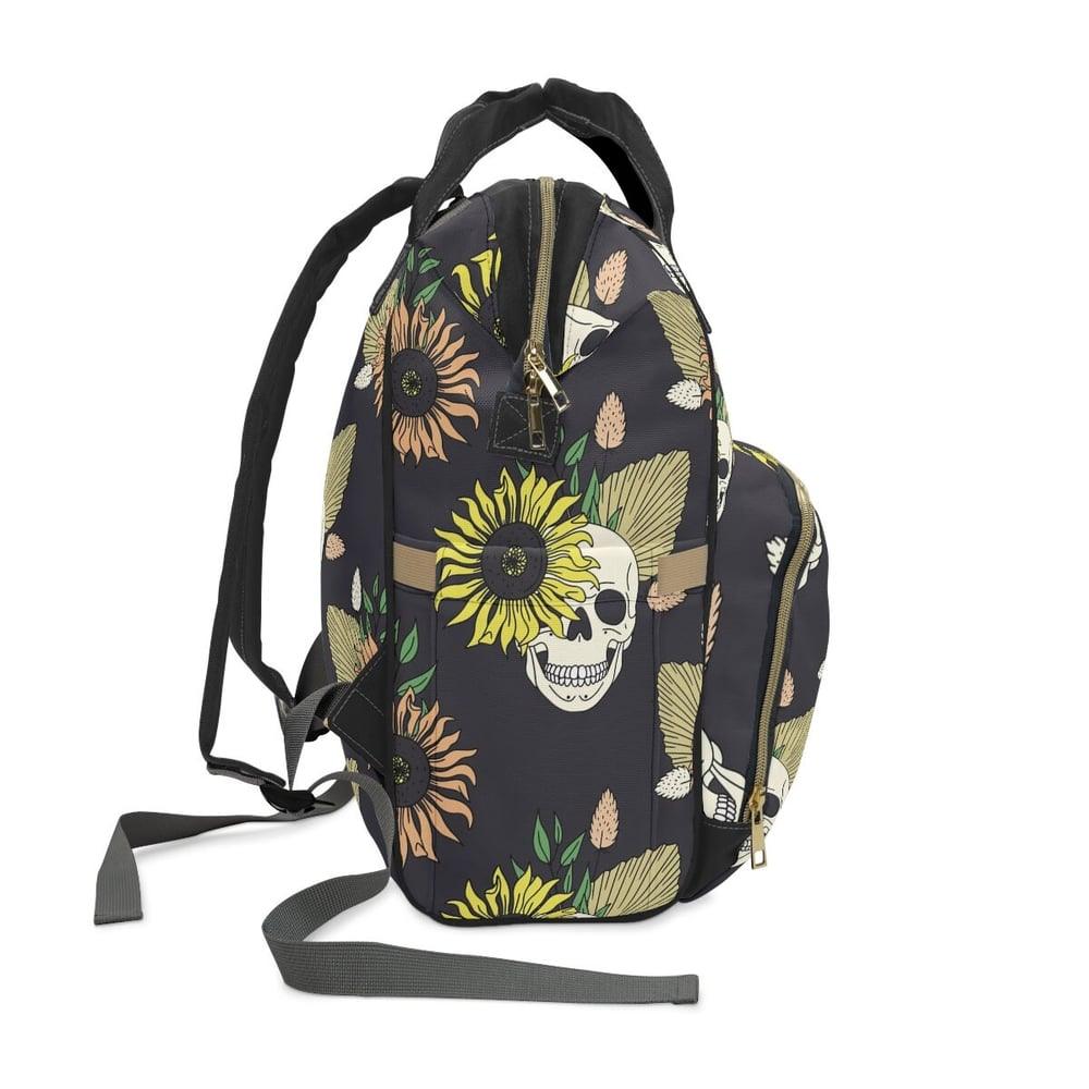 Floral Skull Baby Diaper Bag - Aygara