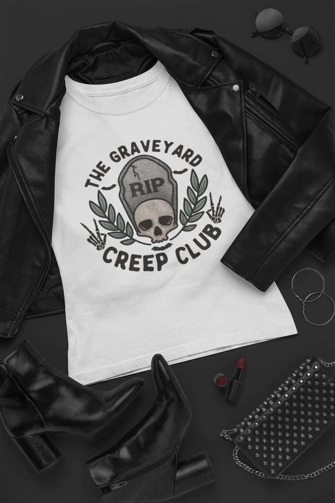 Graveyard Creep Club White Adult T-Shirt - Aygara