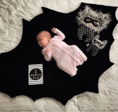 Baby Black Bat Play Mat, Room Mat, or Blanket