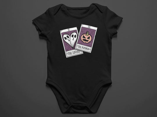 Baby "Pumpkin/Ghost Tarot" Black or White Onesie