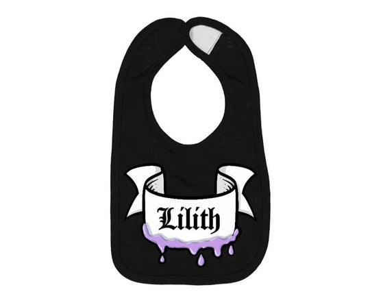 Purple or Blue Custom Name Baby Banner Bib