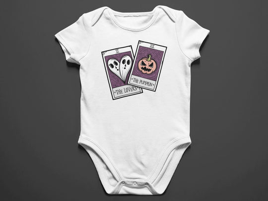 Baby "Pumpkin/Ghost Tarot" Black or White Onesie