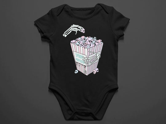 Baby-Youth "Spooky Popcorn" Black or White Onesie/T-Shirt
