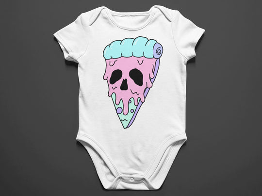 Baby "Spooky Pizza" Black or White Onesie