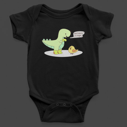 Baby-Youth "Vegan" Black Onesie/T-Shirt