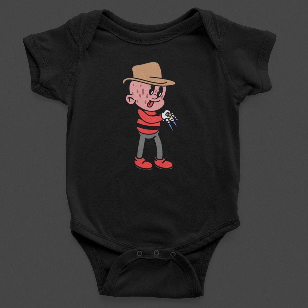 Baby-Youth "Mini Horror" Black Onesie